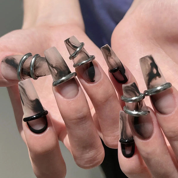 12 Sizes-24 Pcs Press On Nails JP2613