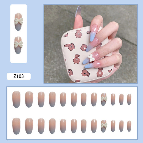 12 Sizes-24 Pcs Press On Nails Z082