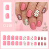 12 Sizes-24 Pcs Press On Nails C1258
