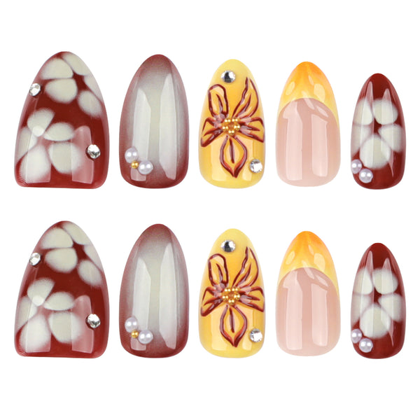 12 Sizes-24 Pcs Press On Nails JP3950