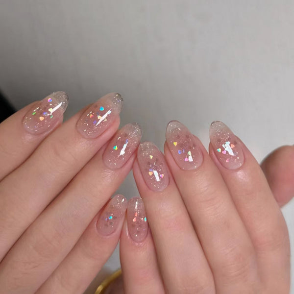 12 Sizes-24 Pcs Press On Nails JL0692
