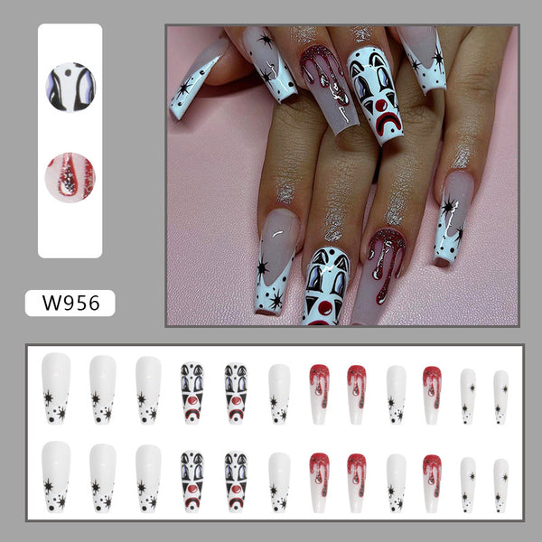 12 Sizes-24 Pcs Press On Nails W956