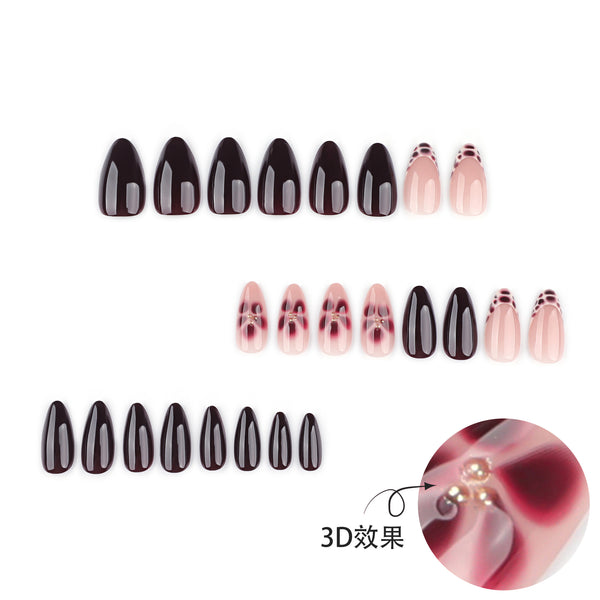 12 Sizes-24 Pcs Press On Nails JP4141