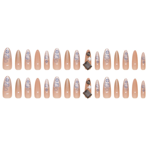 12 Sizes-24 Pcs Press On Nails MY062