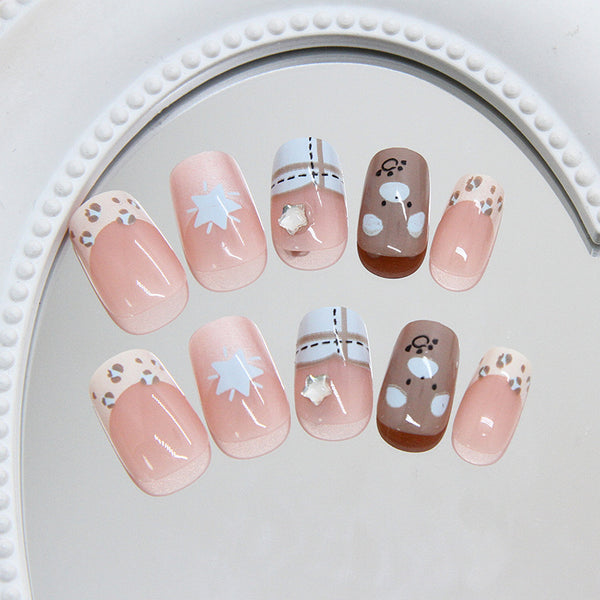 12 Sizes-24 Pcs Press On Nails Z1077