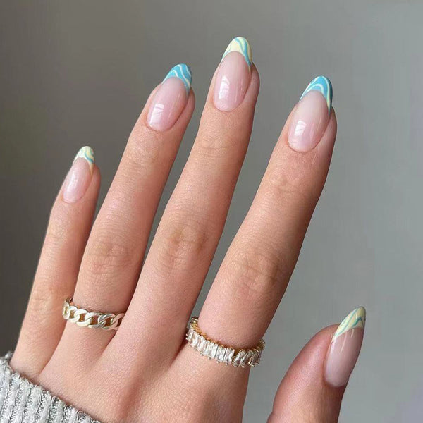 12 Sizes-24 Pcs Press On Nails JP1348