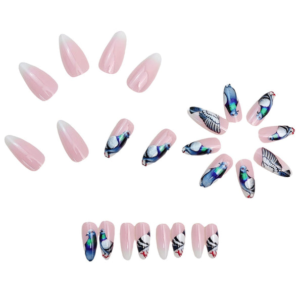 12 Sizes-24 Pcs Press On Nails Y1947