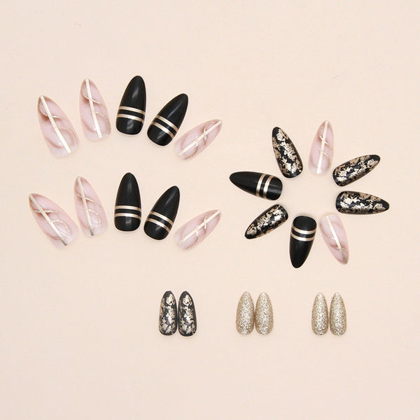 12 Sizes-24 Pcs Press On Nails W472