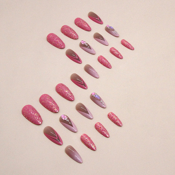 12 Sizes-24 Pcs Press On Nails Z796
