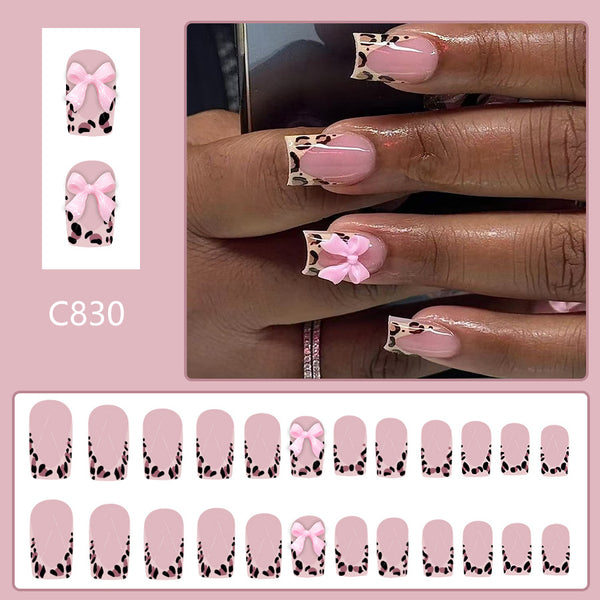 12 Sizes-24 Pcs Press On Nails C830