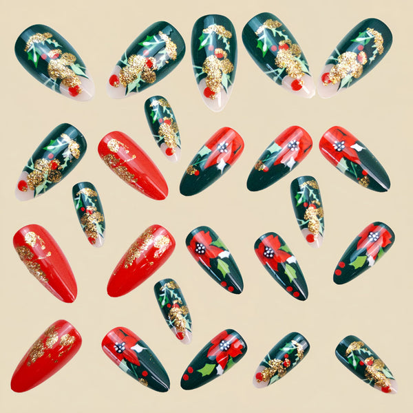 12 Sizes-24 Pcs Press On Nails Y1255