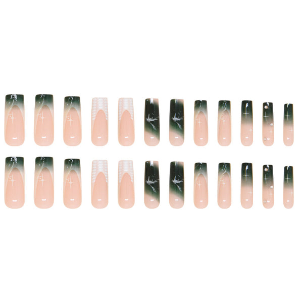 12 Sizes-24 Pcs Press On Nails G013