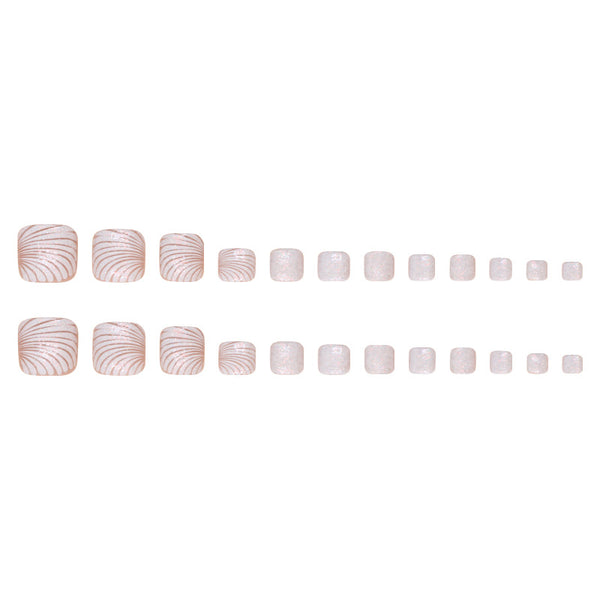 12 Sizes-24 Pcs Press On Nails F159