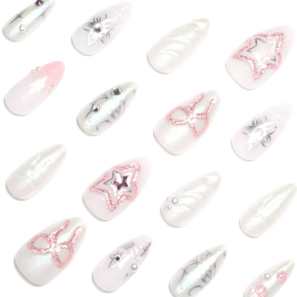 12 Sizes-24 Pcs Press On Nails JP3847