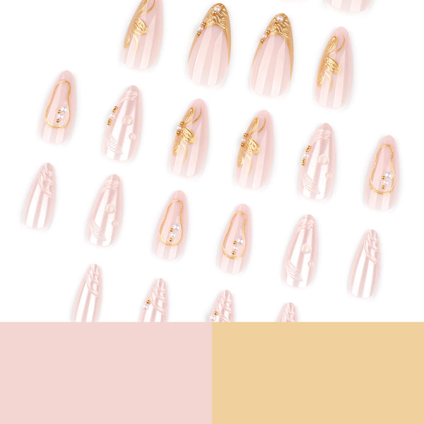 12 Sizes-24 Pcs Press On Nails JP4276