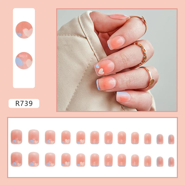 12 Sizes-24 Pcs Press On Nails R721