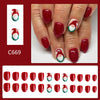 12 Sizes-24 Pcs Press On Nails C669