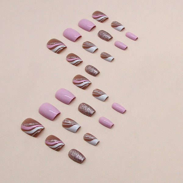 12 Sizes-24 Pcs Press On Nails W1168