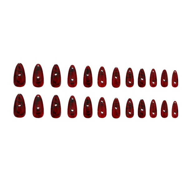 12 Sizes-24 Pcs Press On Nails W2113
