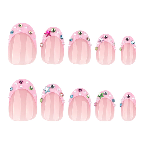 12 Sizes-24 Pcs Press On Nails JP4312