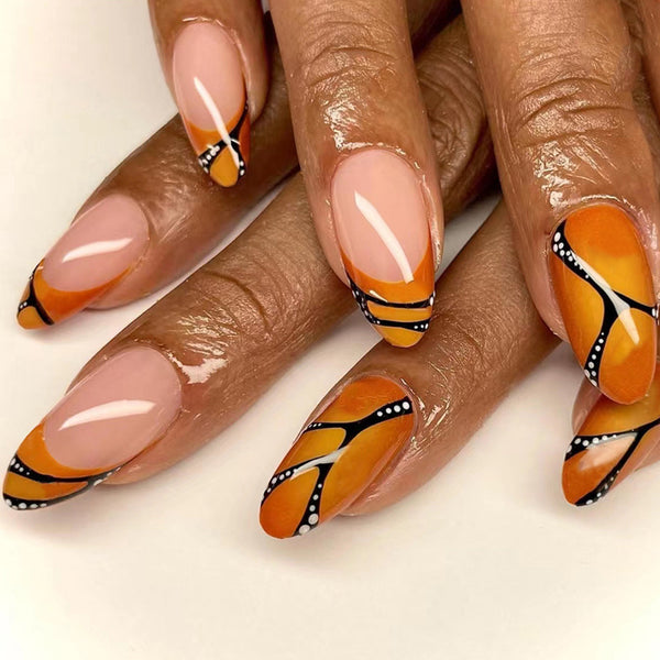 12 Sizes-24 Pcs Press On Nails W664