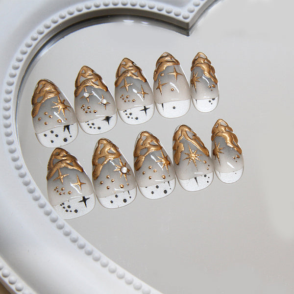 12 Sizes-24 Pcs Press On Nails Z926