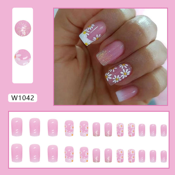12 Sizes-24 Pcs Press On Nails W1042