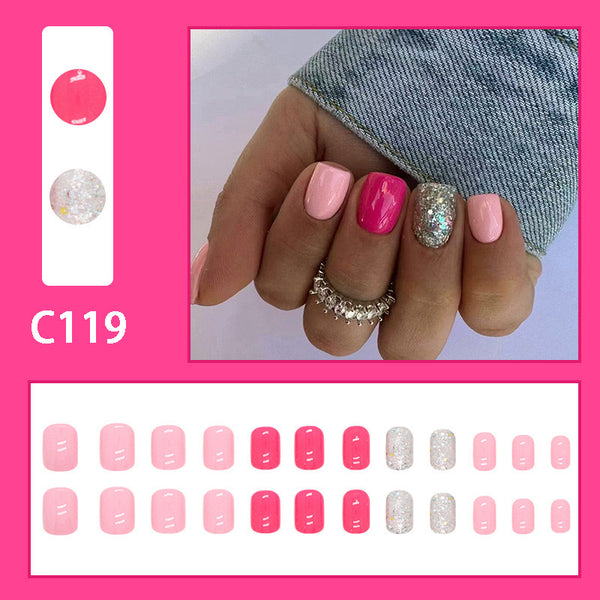 12 Sizes-24 PcsPress On Nails C119