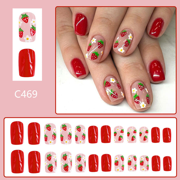 12 Sizes-24 Pcs Press On Nails C469
