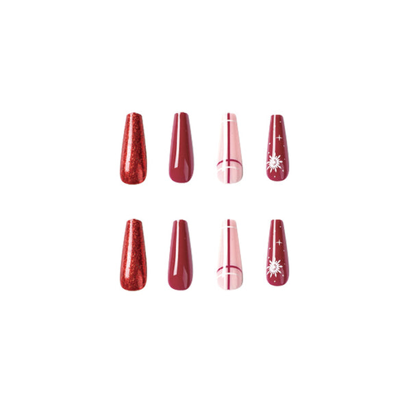 12 Sizes-24 Pcs Press On Nails JP1904