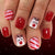 12 Sizes-24 Pcs Press On Nails C1315