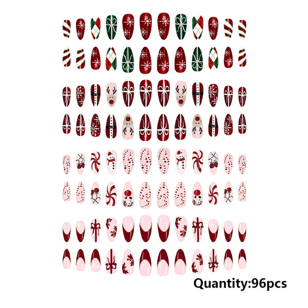 Christmas Press On Nails-4 Sets Mixed Pack (96PCS Total) xmas-3