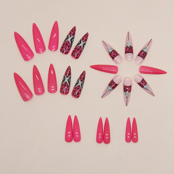 12 Sizes-24 Pcs Press On Nails W1157