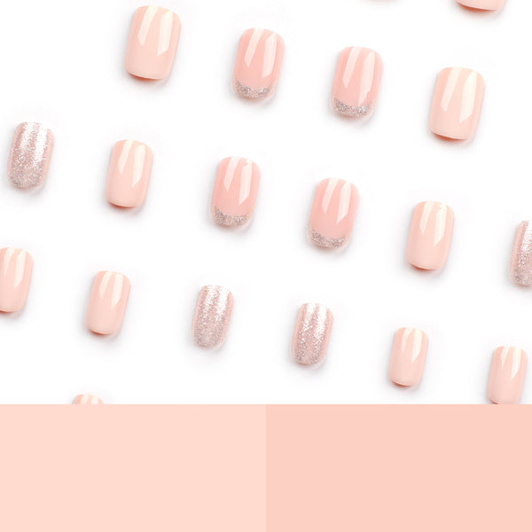 Pink Short Square Press on Nails