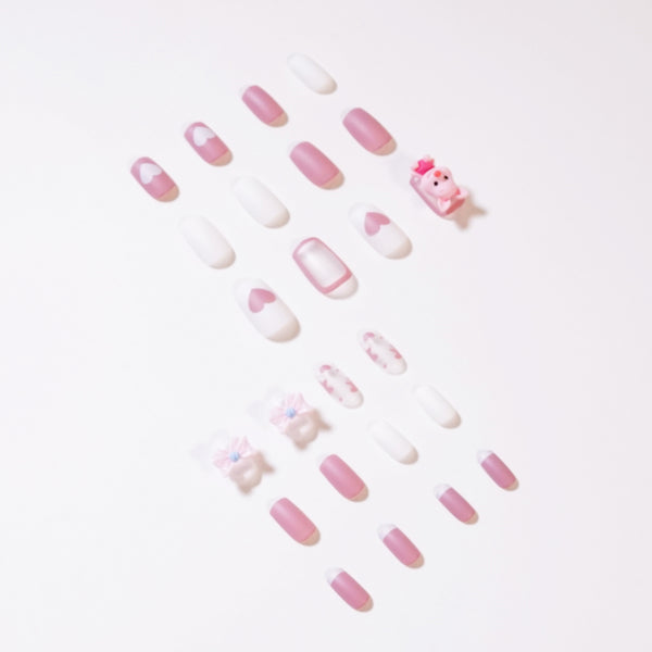 12 Sizes-24 Pcs Press On Nails JP1385