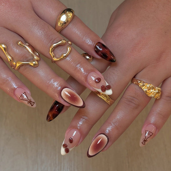 12 Sizes-24 Pcs Press On Nails W1977
