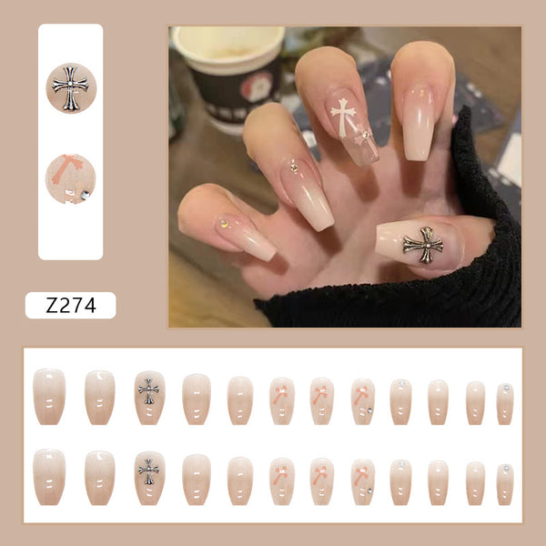 12 Sizes-24 Pcs Press On Nails Z243