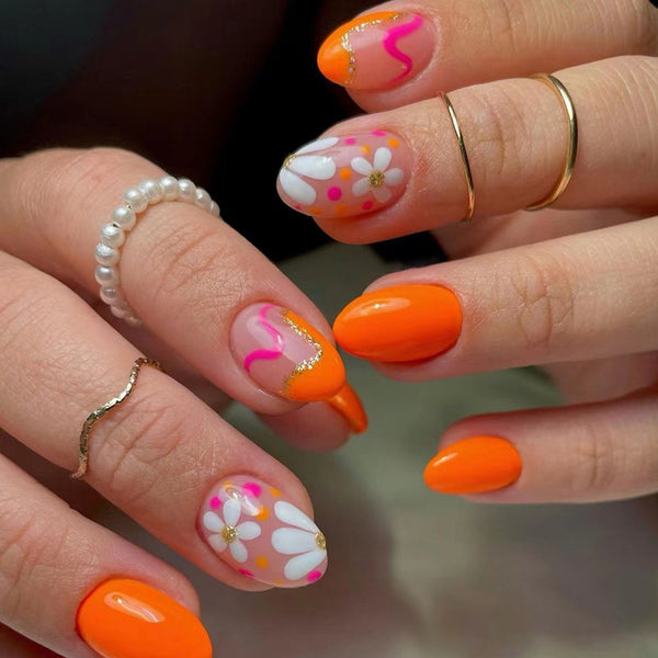 12 Sizes-24 Pcs Press On Nails W1083