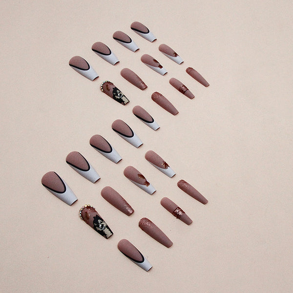 12 Sizes-24 Pcs Press On Nails Z822