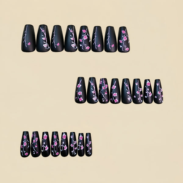 12 Sizes-24 Pcs Press On Nails Y901