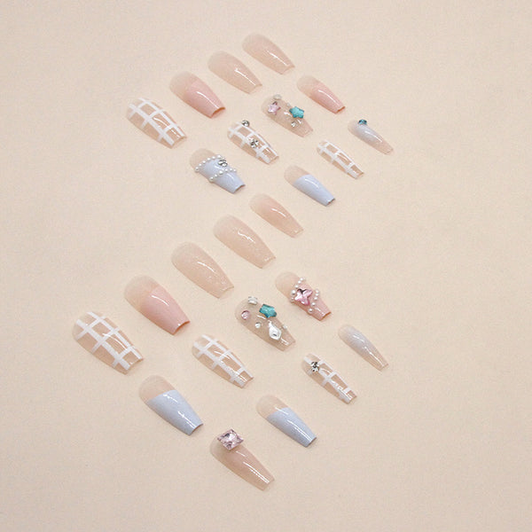 12 Sizes-24 Pcs Press On Nails Z797
