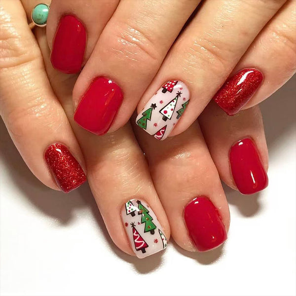 12 Sizes-24 Pcs Press On Nails C704