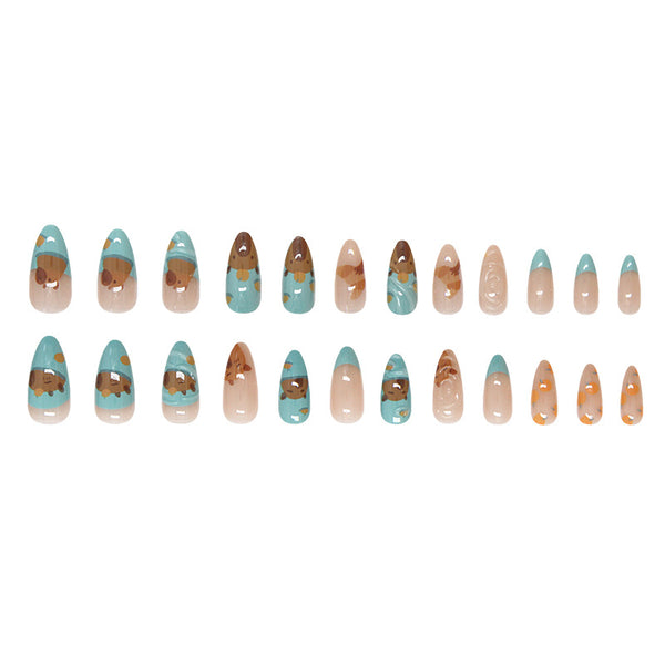 12 Sizes-24 Pcs Press On Nails W1814