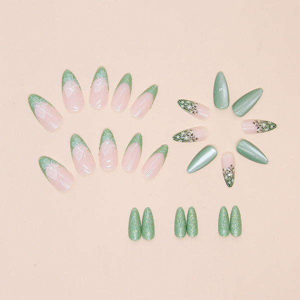 12 Sizes-24 Pcs Press On Nails W1535