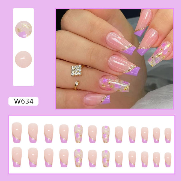 12 Sizes-24 Pcs Press On Nails W634