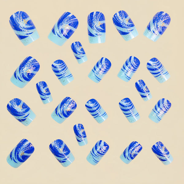 12 Sizes-24 Pcs Press On Nails Y902