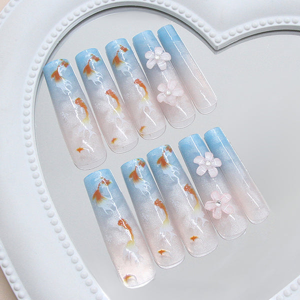 12 Sizes-24 Pcs Press On Nails Z1057