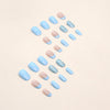 12 Sizes-24 Pcs Press On Nails W915