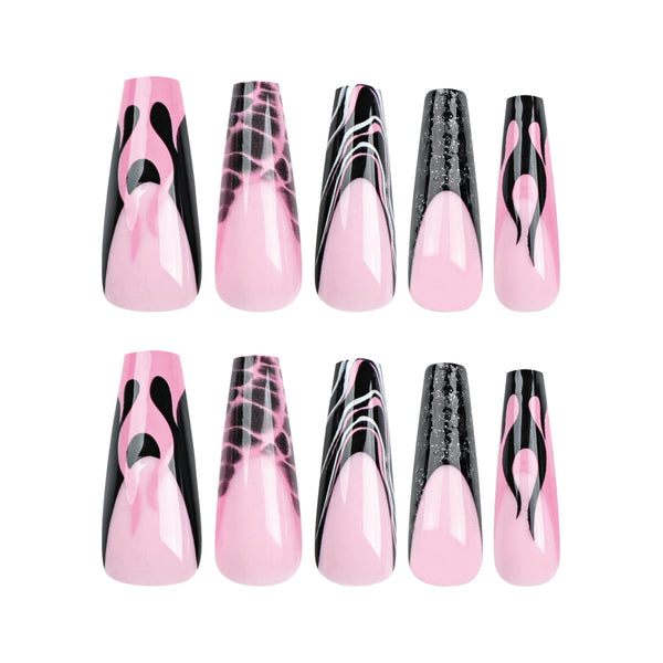 12 Sizes-24 Pcs Press On Nails JP3044