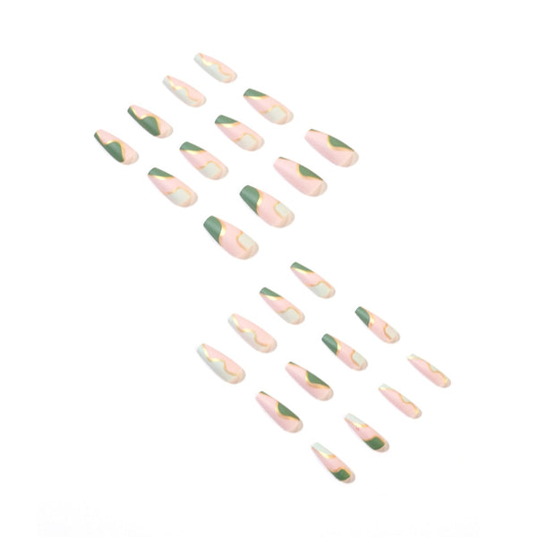 12 Sizes-24 Pcs Press On Nails JP1429
